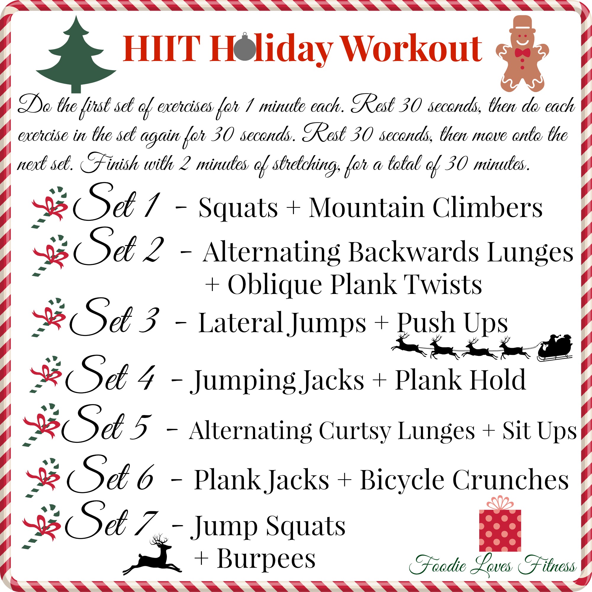 30-Minute HIIT Holiday Workout • Foodie Loves Fitness