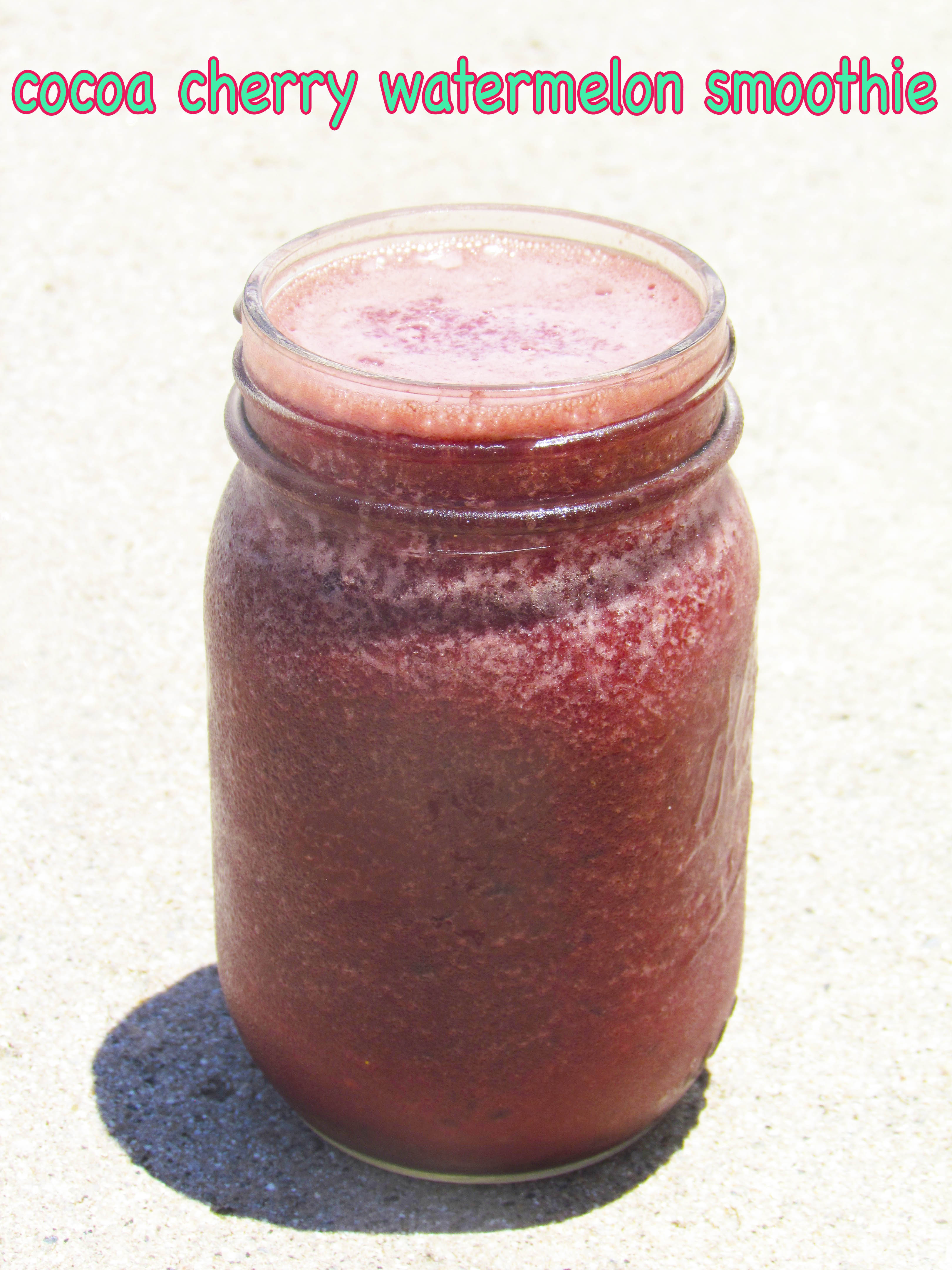 Cocoa Cherry Watermelon Smoothie • Foodie Loves Fitness