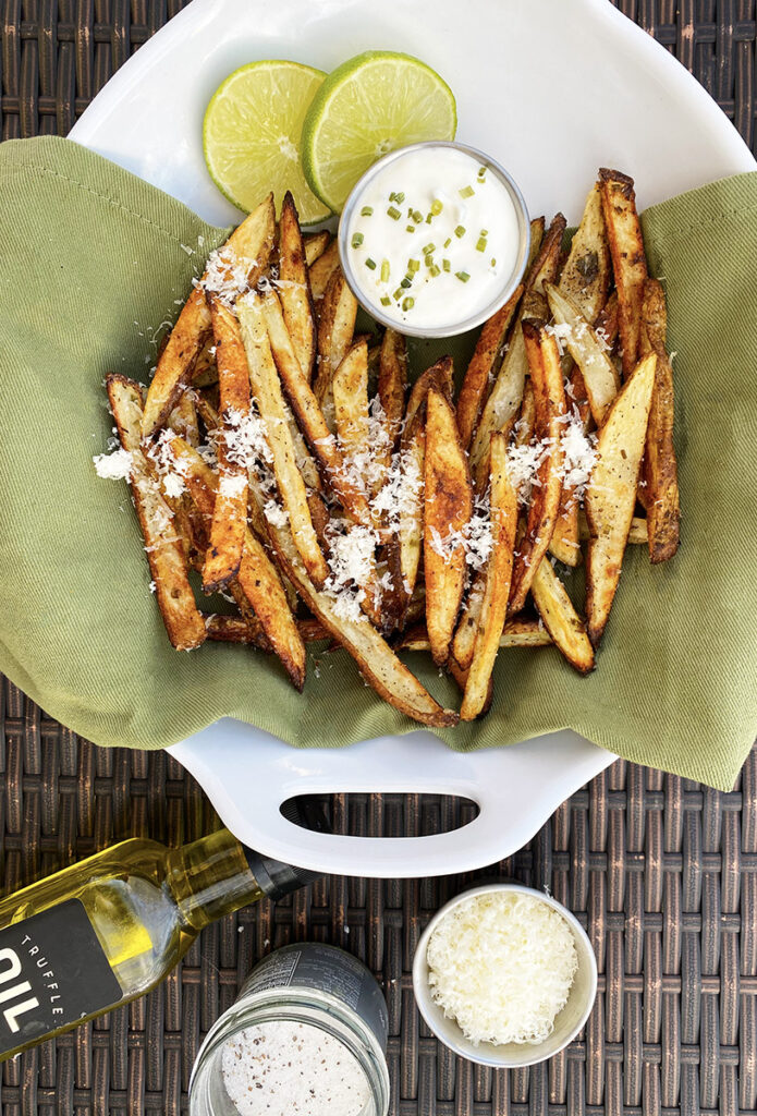 Baked Sweet Potato Fries with Greek yogurt Ranch - Danilicious