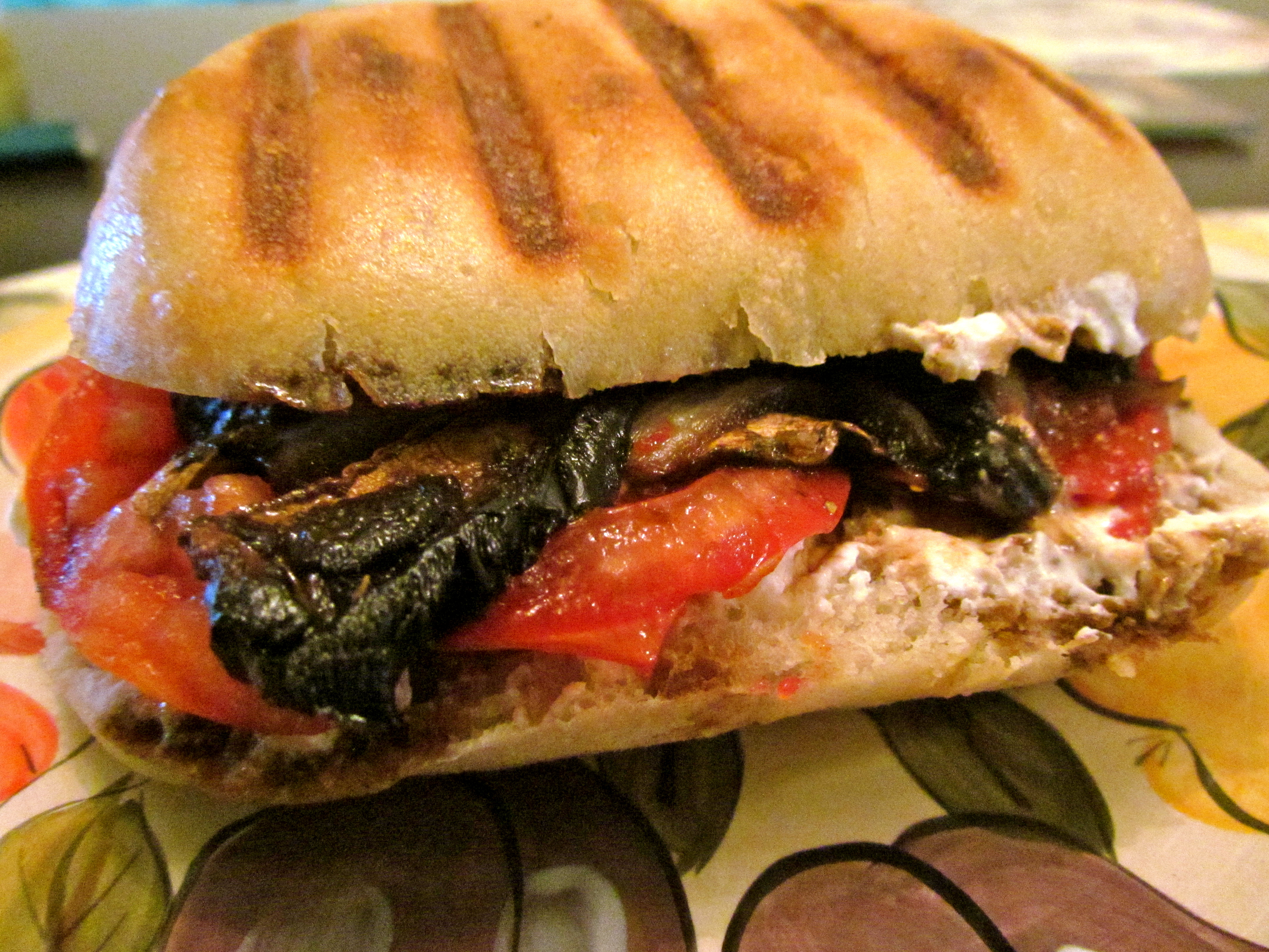 Balsamic Portobello & Goat Cheese Panini