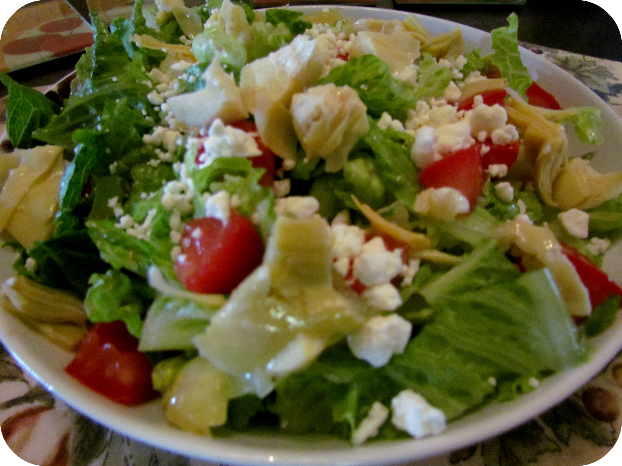 Spicing Up Your Salads: Romaine & Artichoke Salad with Avocado Dressing + Baked Goat Cheese & Cranberry Salad