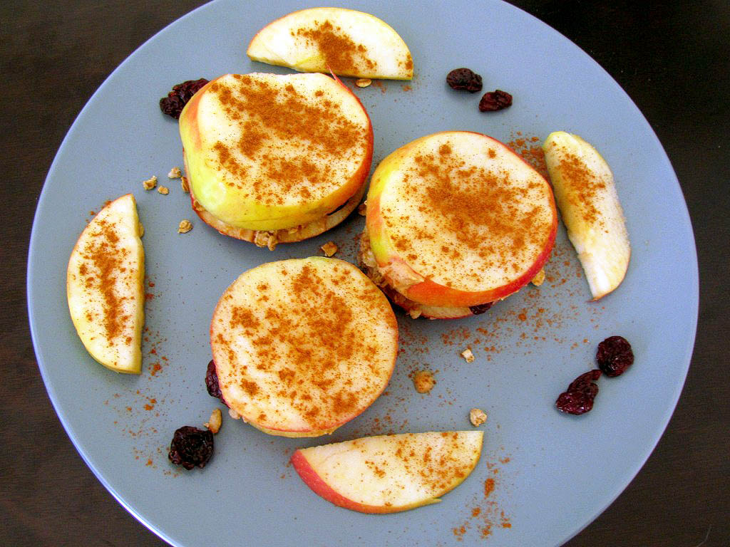 Apple PB Sandwiches