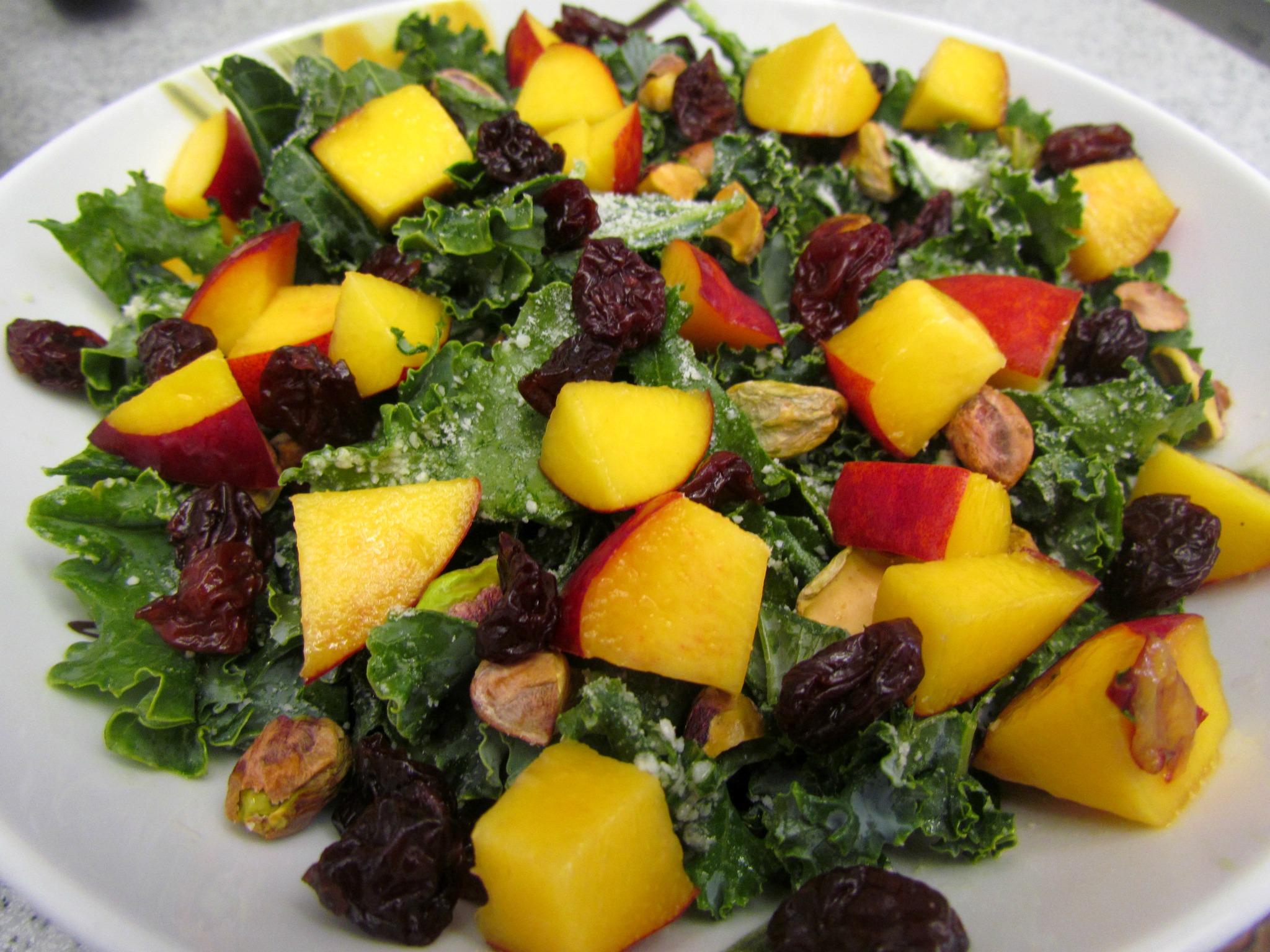 Fruity Kale Salad with Pistachios