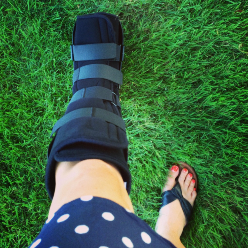Healing sesamoiditis with a foot boot