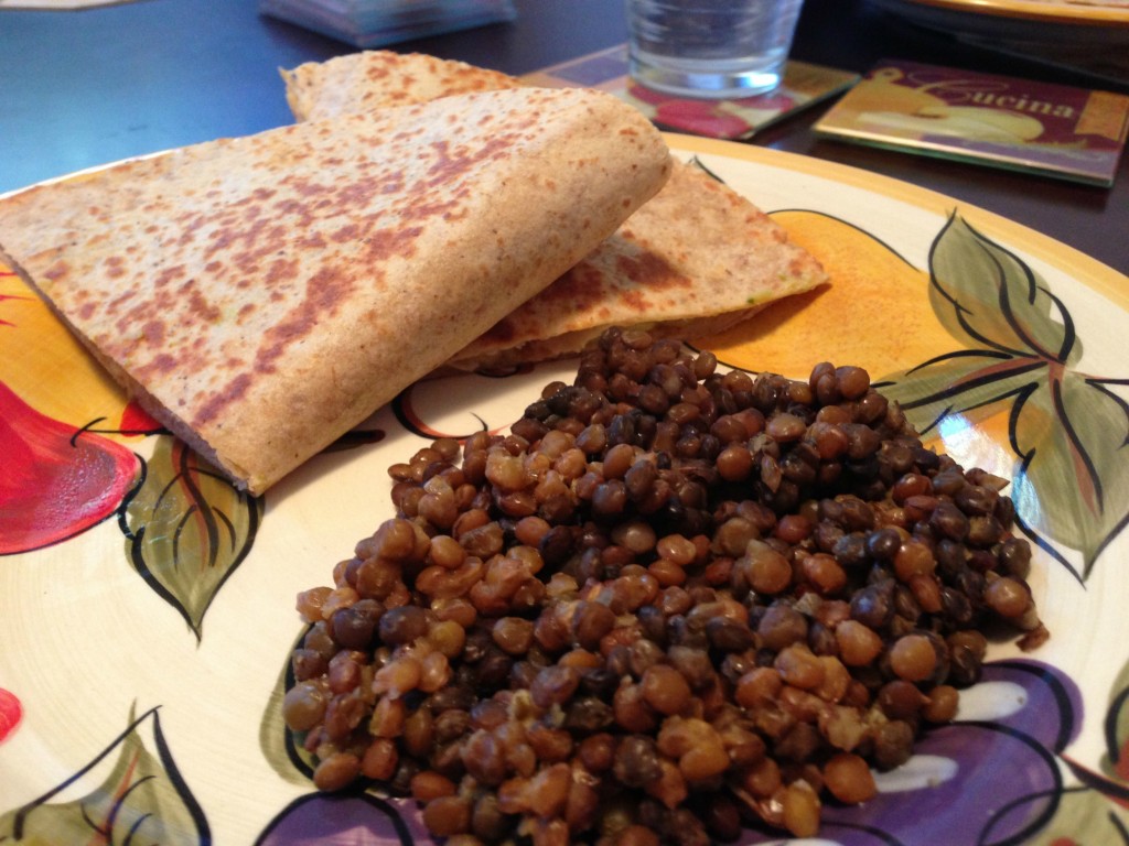 lentils-quesadillas