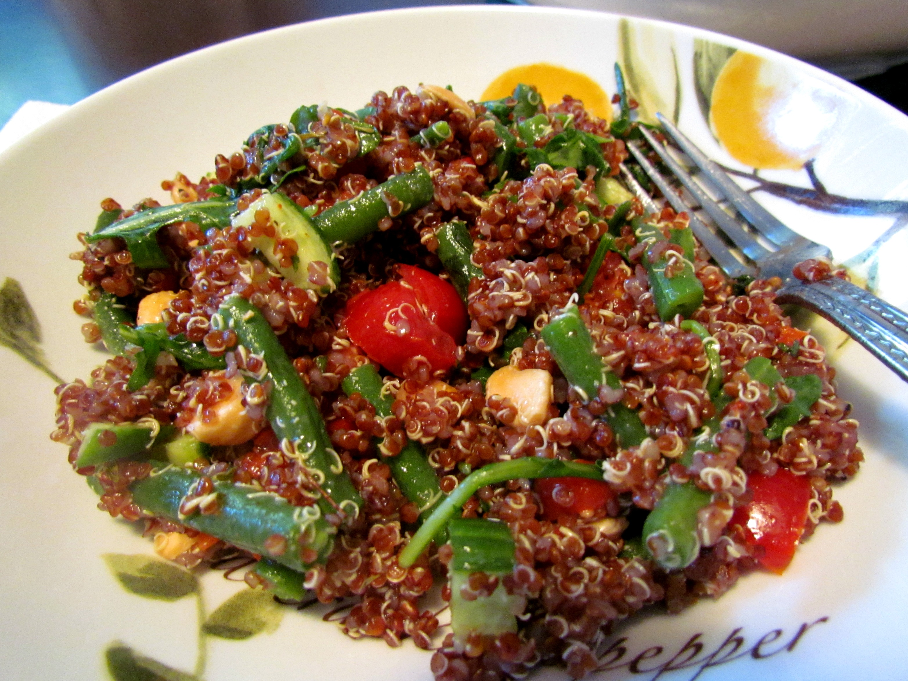 Quinoa Green Bean Salad with Marcona Almonds