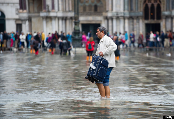 First High Tide Of Autumn Hits Venice
