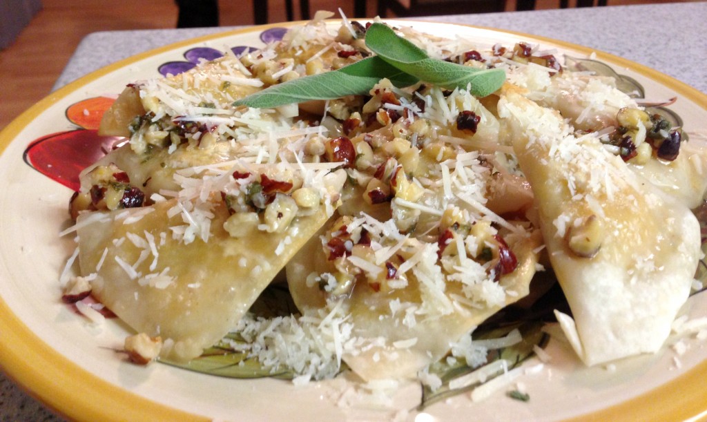 homemade butternut squash ravioli