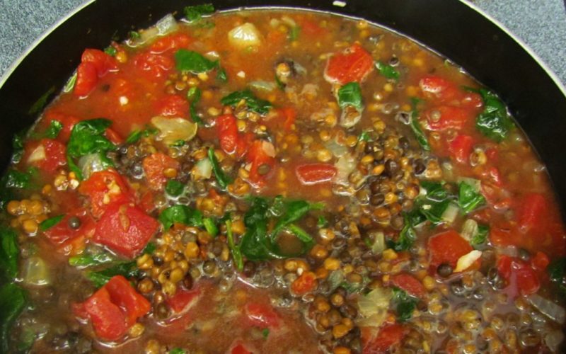 Getting My Kitchen Mojo Back: Lentil Tomato & Spinach Soup {vegan}
