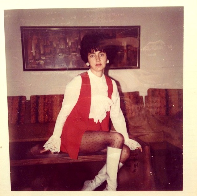 My grandma somewhere around 60 years ago, in what we've deemed her Austin Powers look