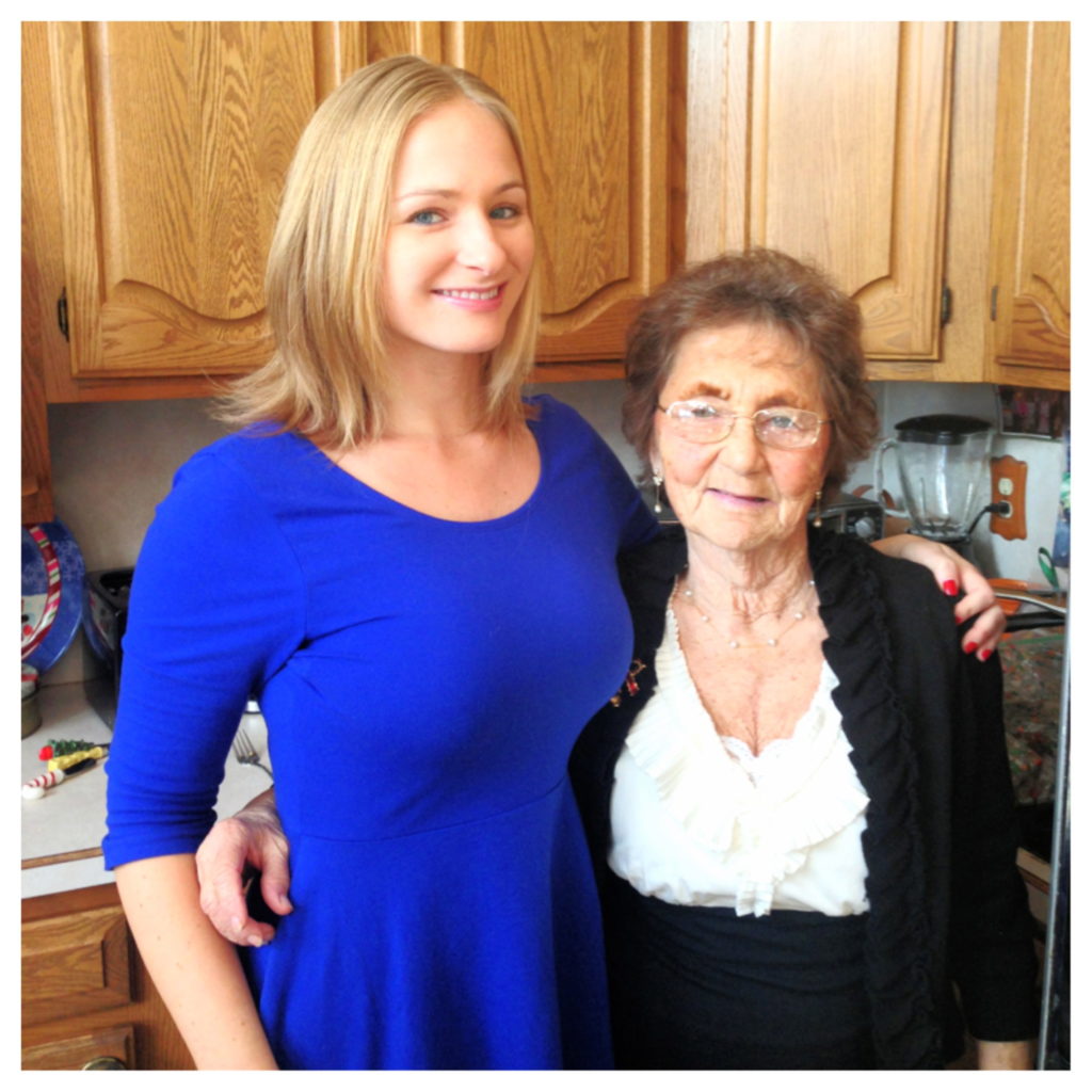 With my grandma last Christmas