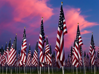 American Flags, Lubbock, Texas, TX