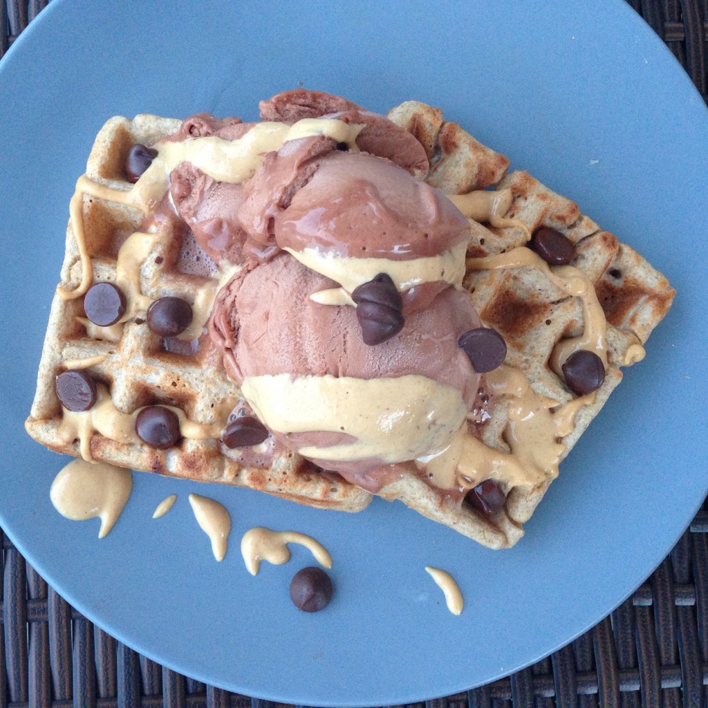 choc PB waffles