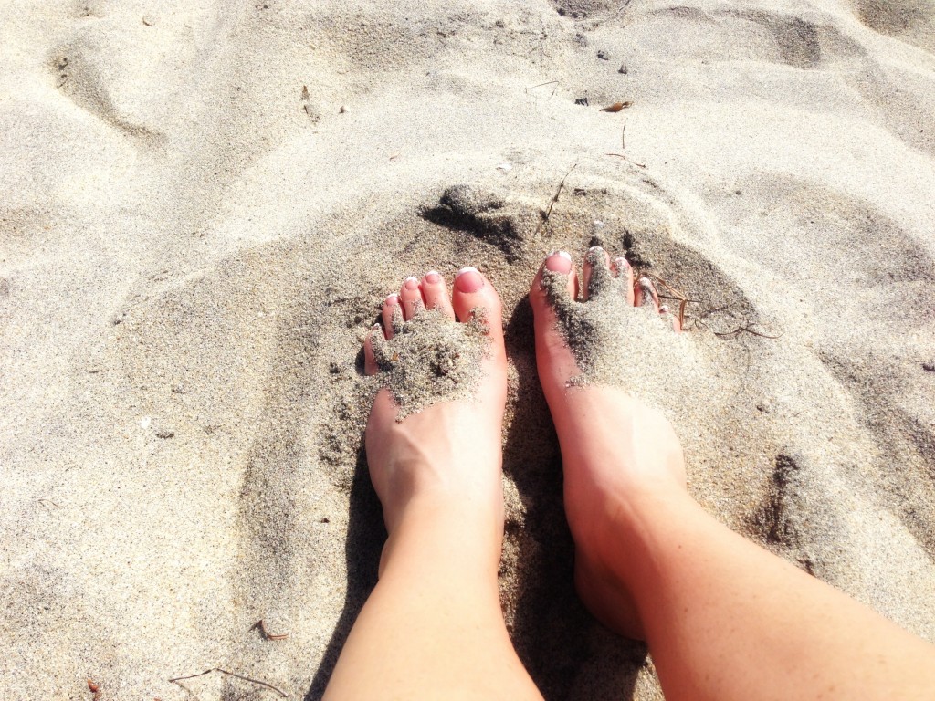 sand between my toes