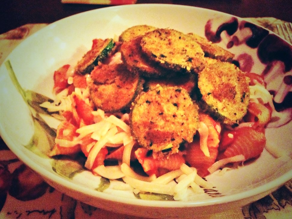 fried zucchini pasta