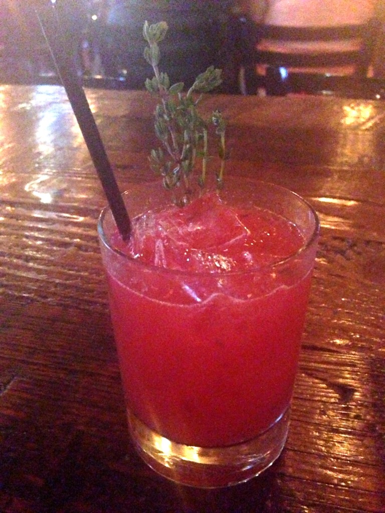 raspberry thyme cocktail