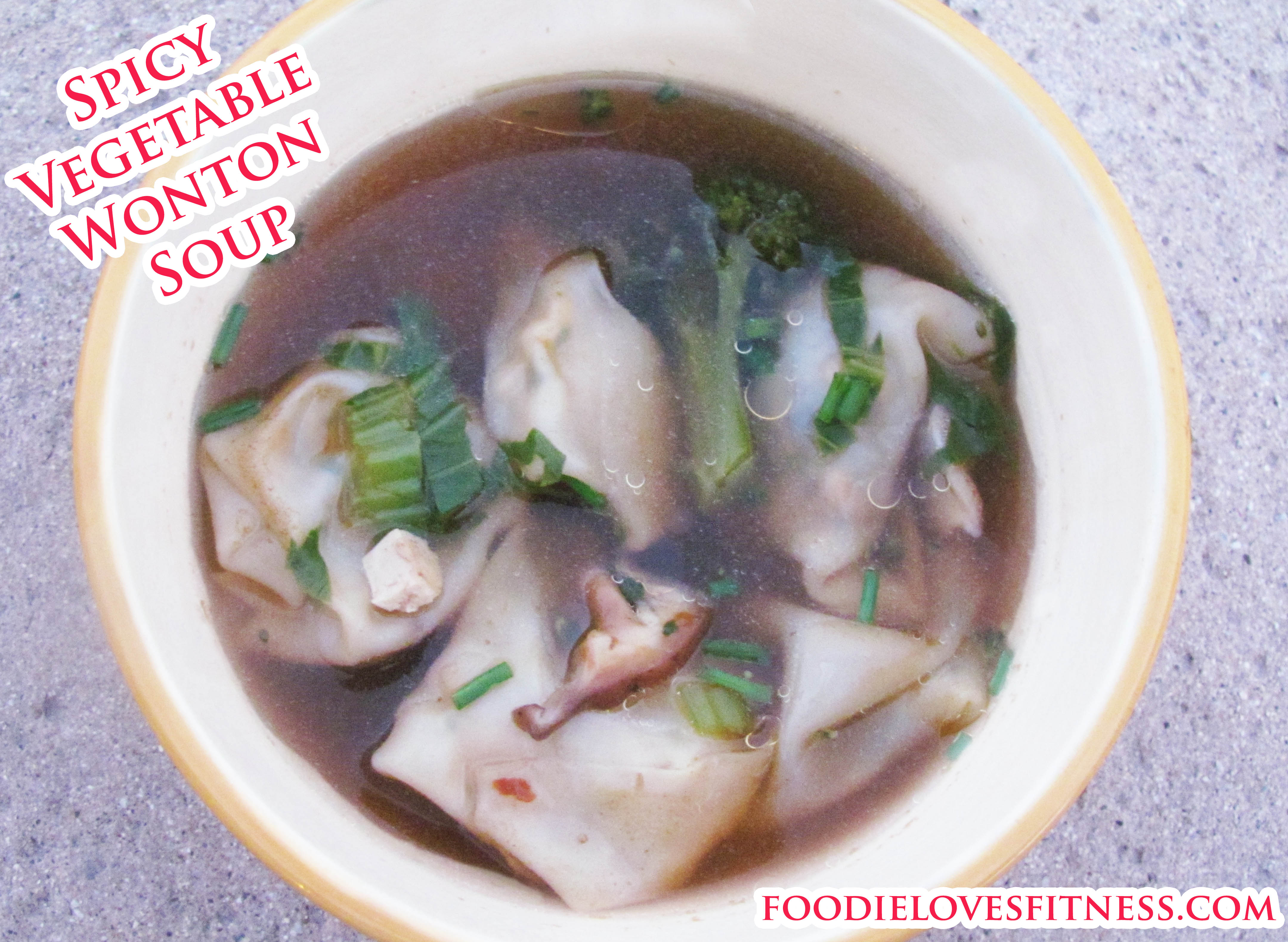 Spicy Vegetable Wonton Soup {vegan}