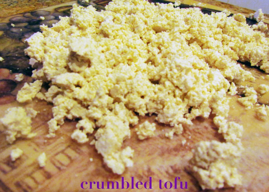 crumbled tofu