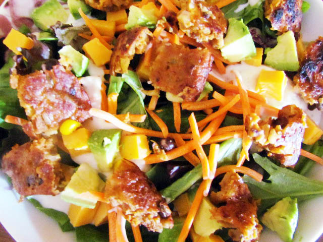 Dinner in 10: Black Bean Burger, Cheddar & Ranch Salad