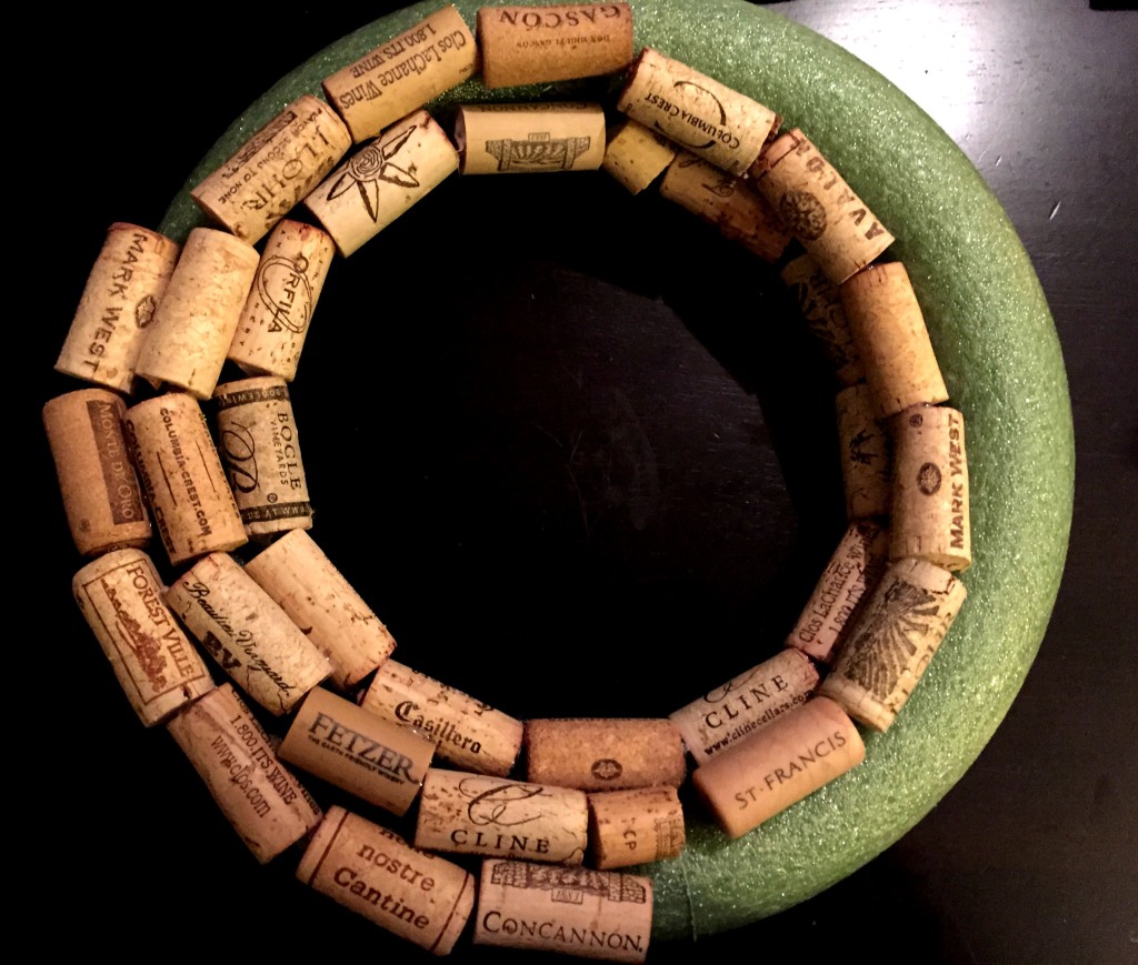 DIY cork wreath