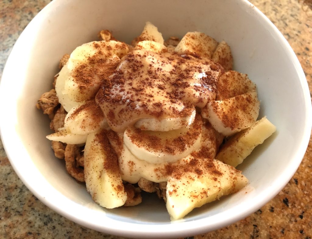 yogurt almond butter bowl