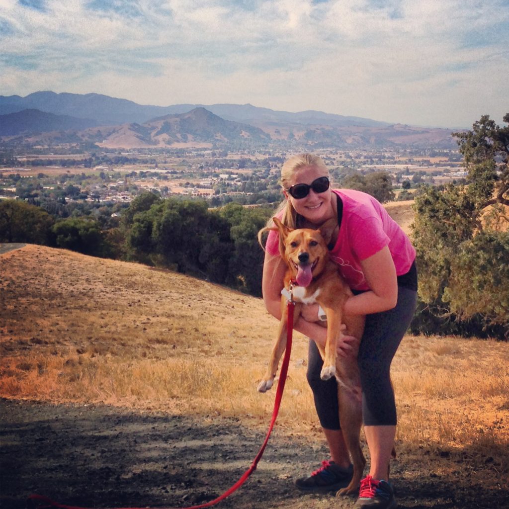 Hitting the trails with my hiking partner