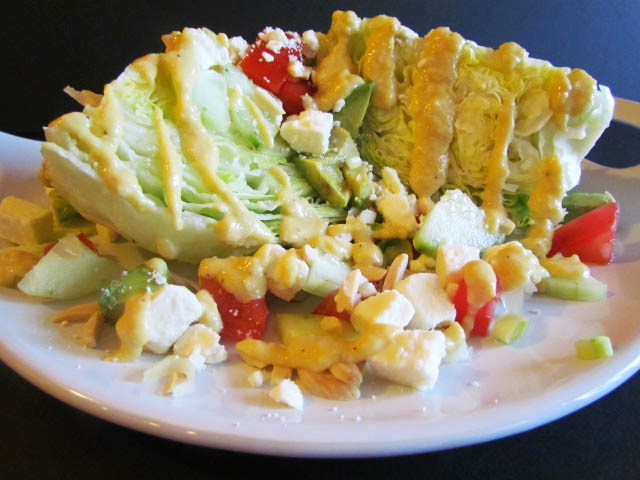 Mediterranean Wedge Salad with Chickpea Vinaigrette