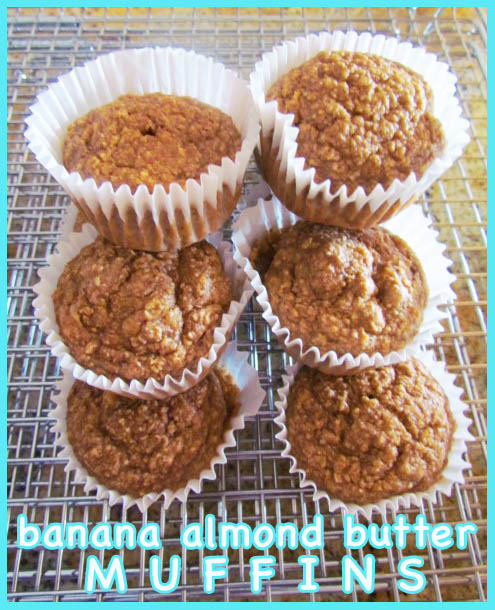 banana almond butter muffins-2