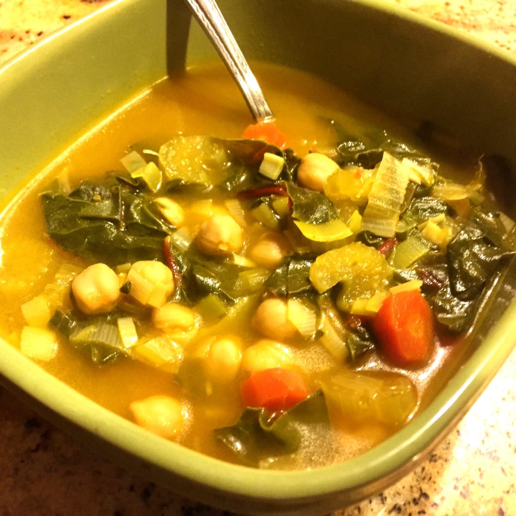 chickpea leek soup