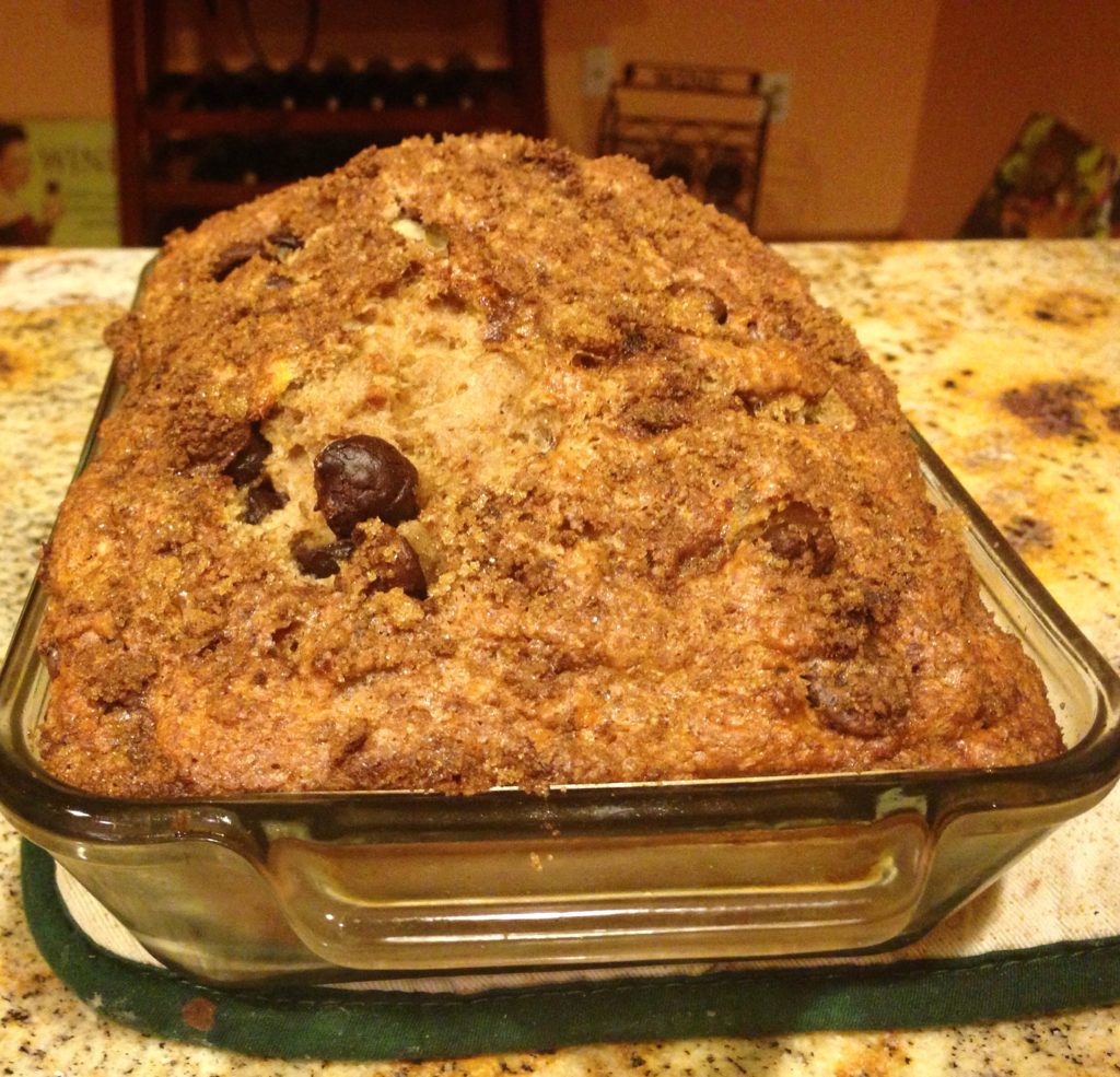 Chocolate chip banana bread... one of my favorite things to bake! 