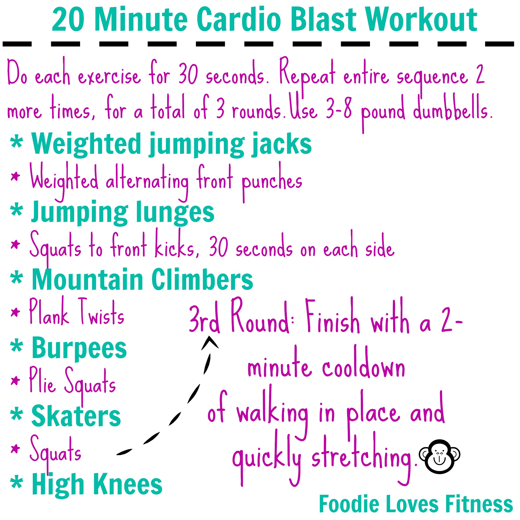 20 Minute Cardio Blast Workout