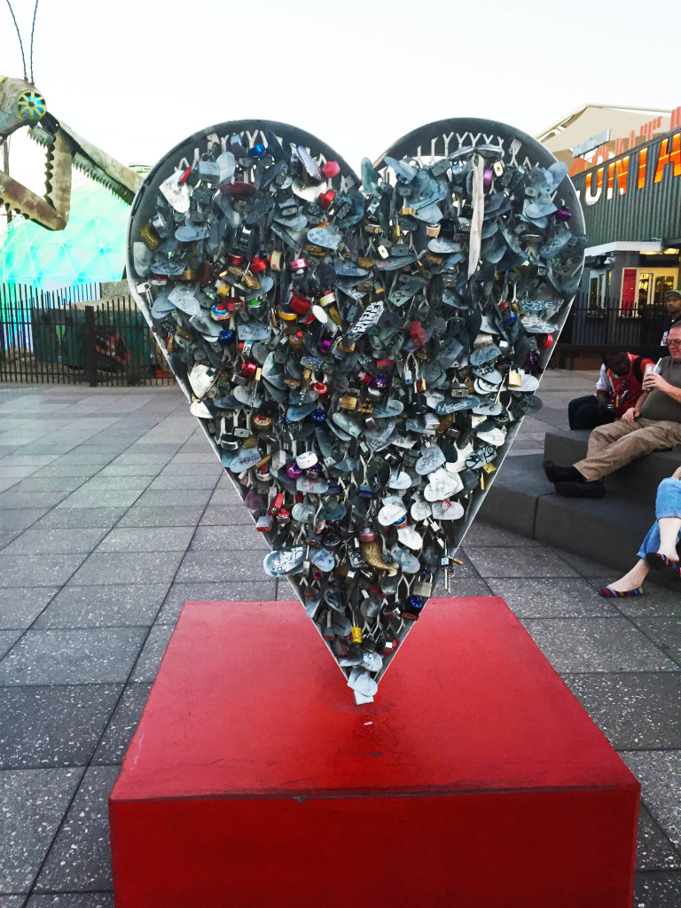 Container Park heart lock sign