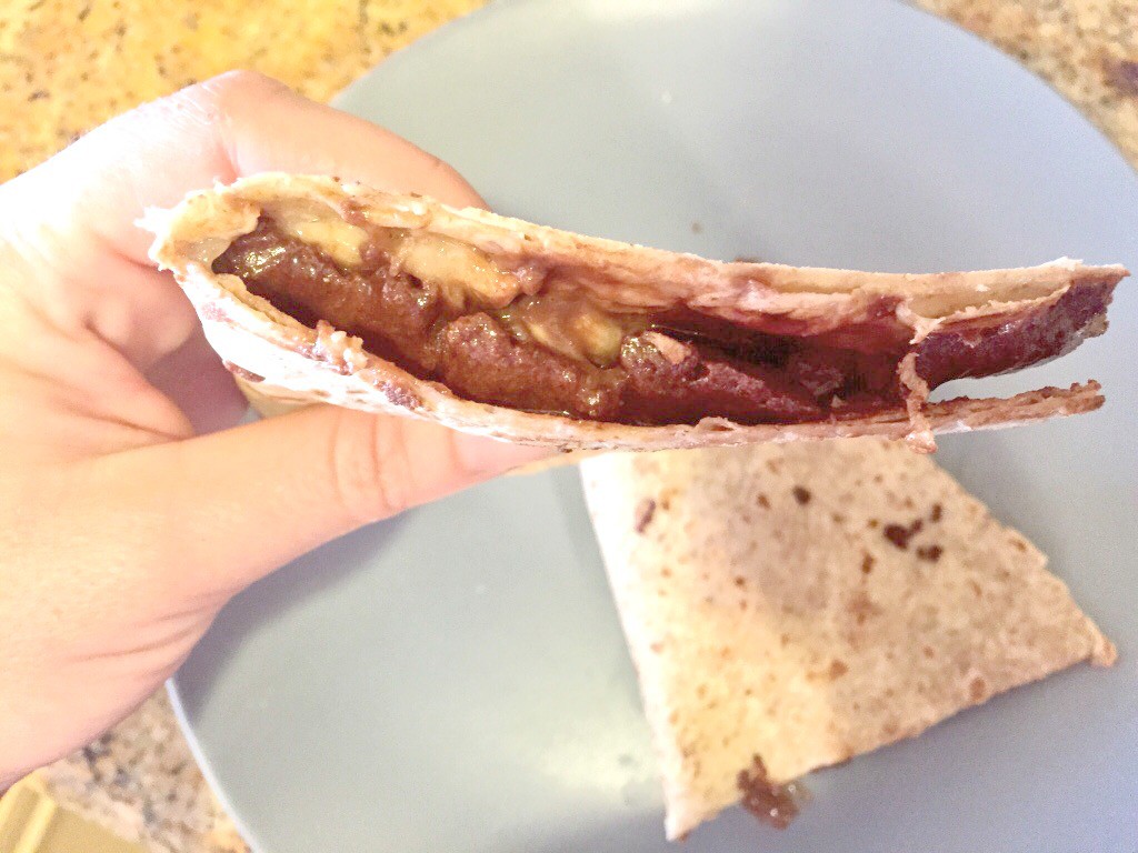 chocolate pb quesadilla