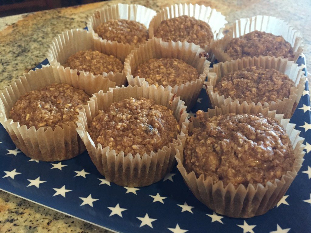 banana almond butter muffins