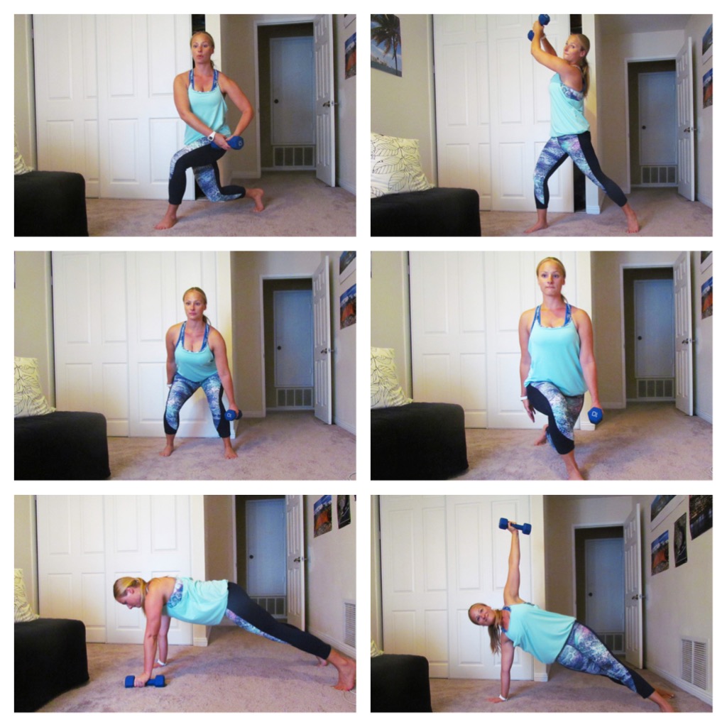 Fabletics blue outfit-HIIT collage