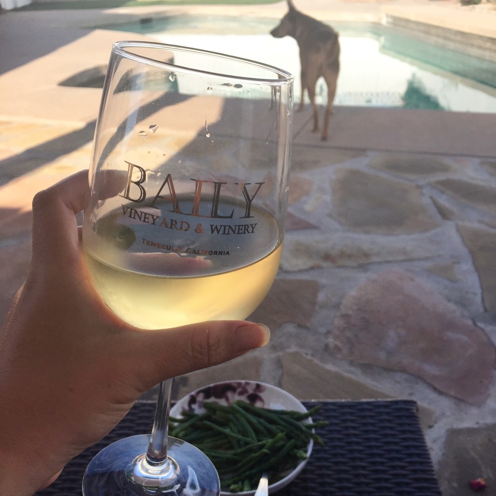 chardonnay on the patio