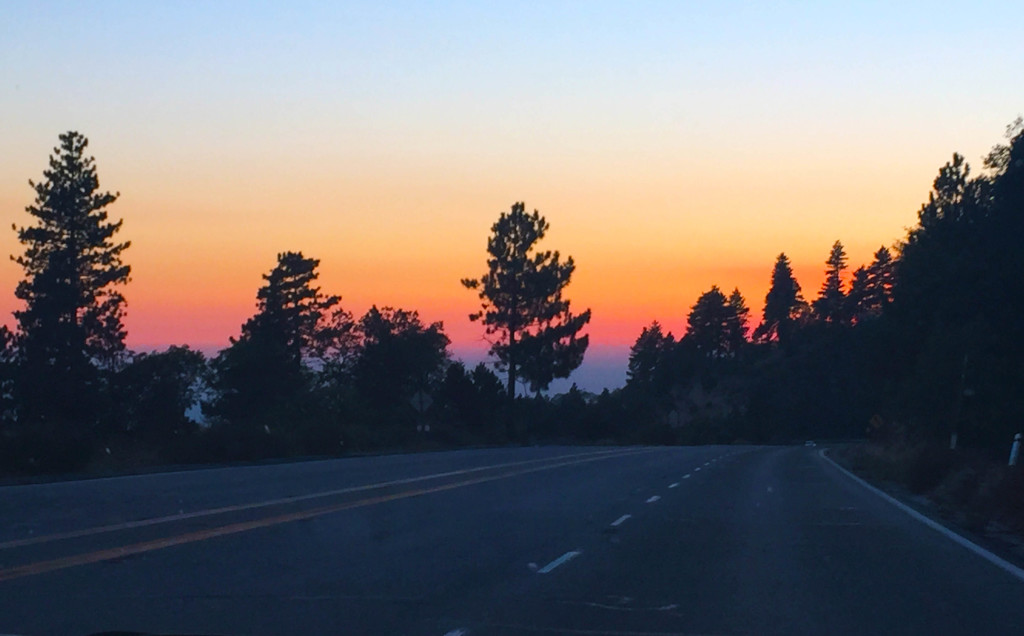 Big Bear sunset from the road