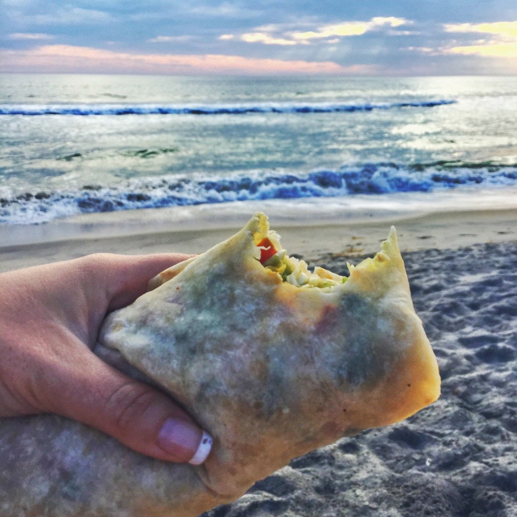 burrito on the beach
