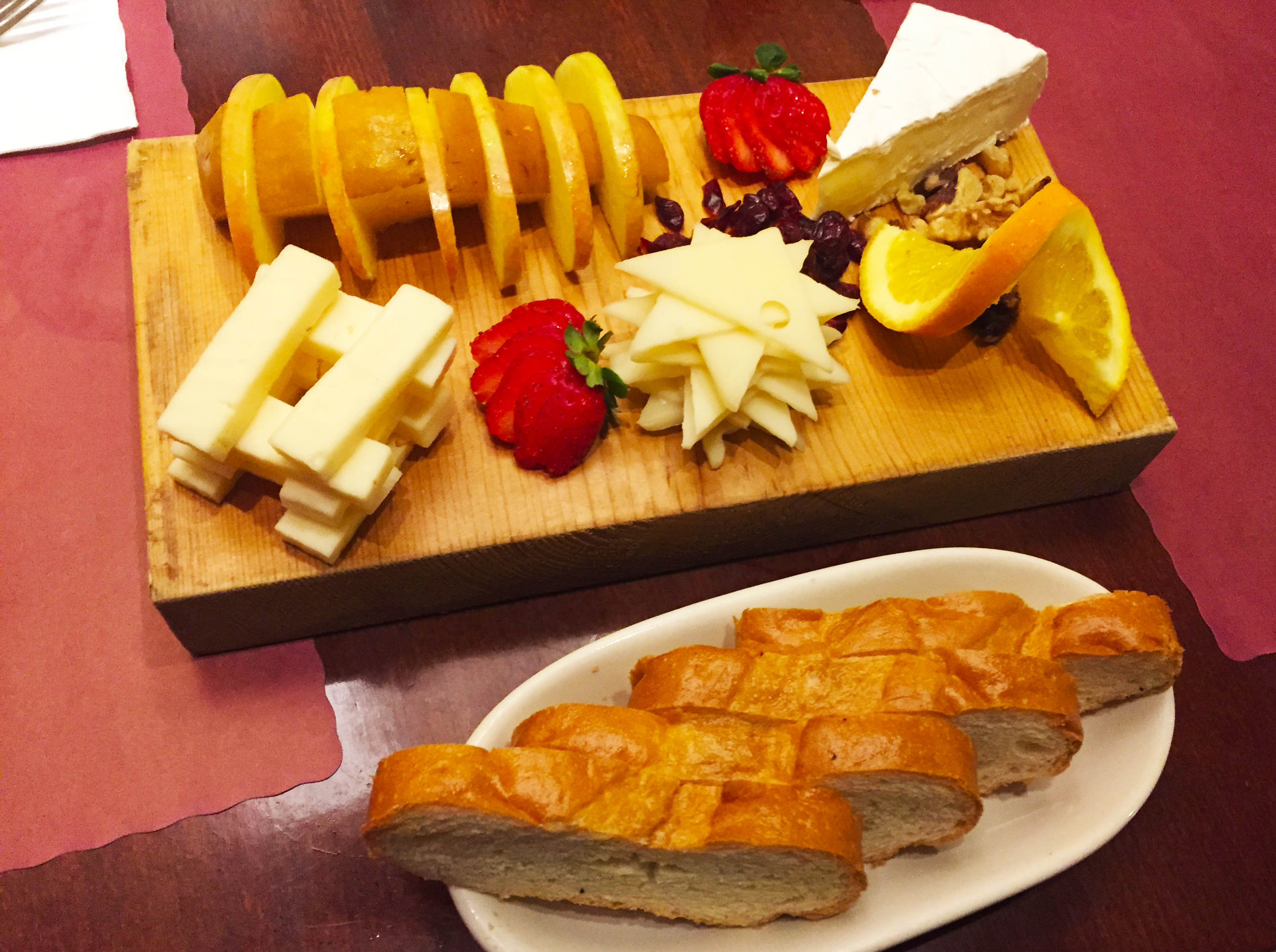 Crepes & Corks cheese plate