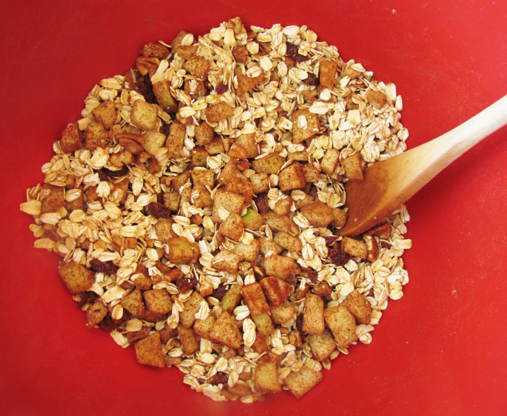 apple pie granola ingredients-3