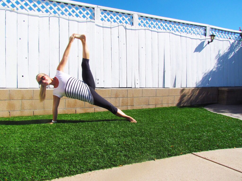 backyard side plank