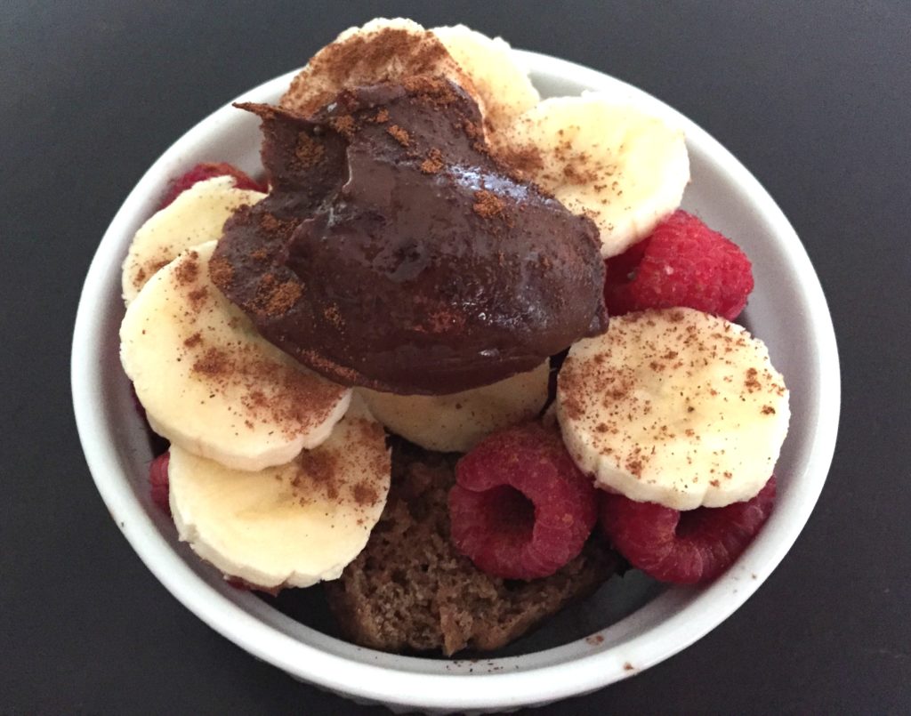 raspberry muffin bowl