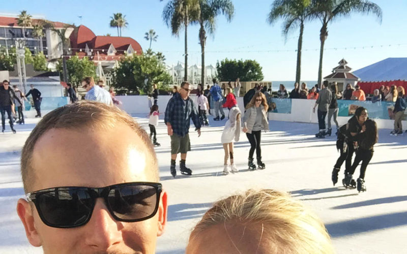 Ice Skating Along the Coast at Hotel Del Coronado + Dinner at Il Fornaio