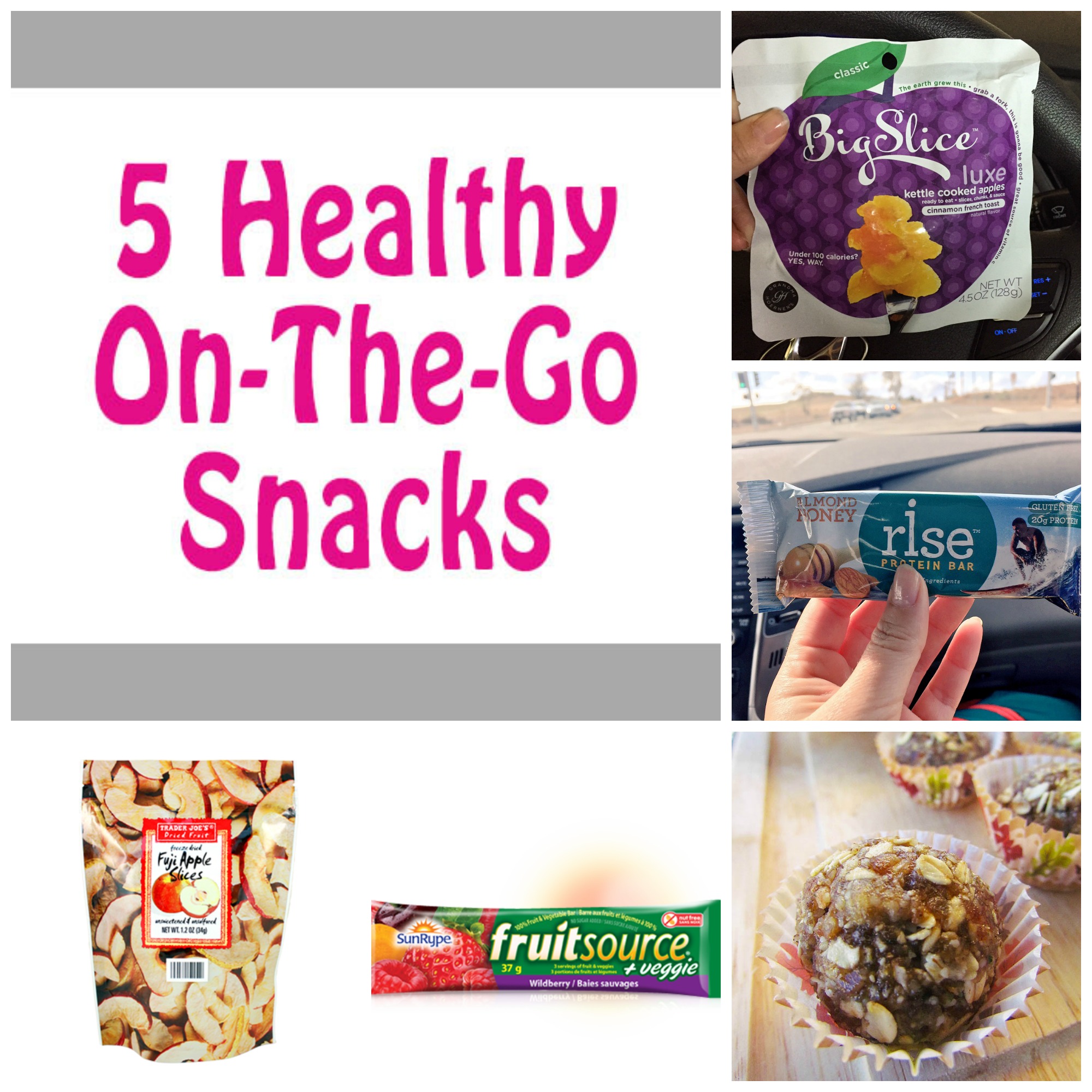 Healthy Snacks Collage