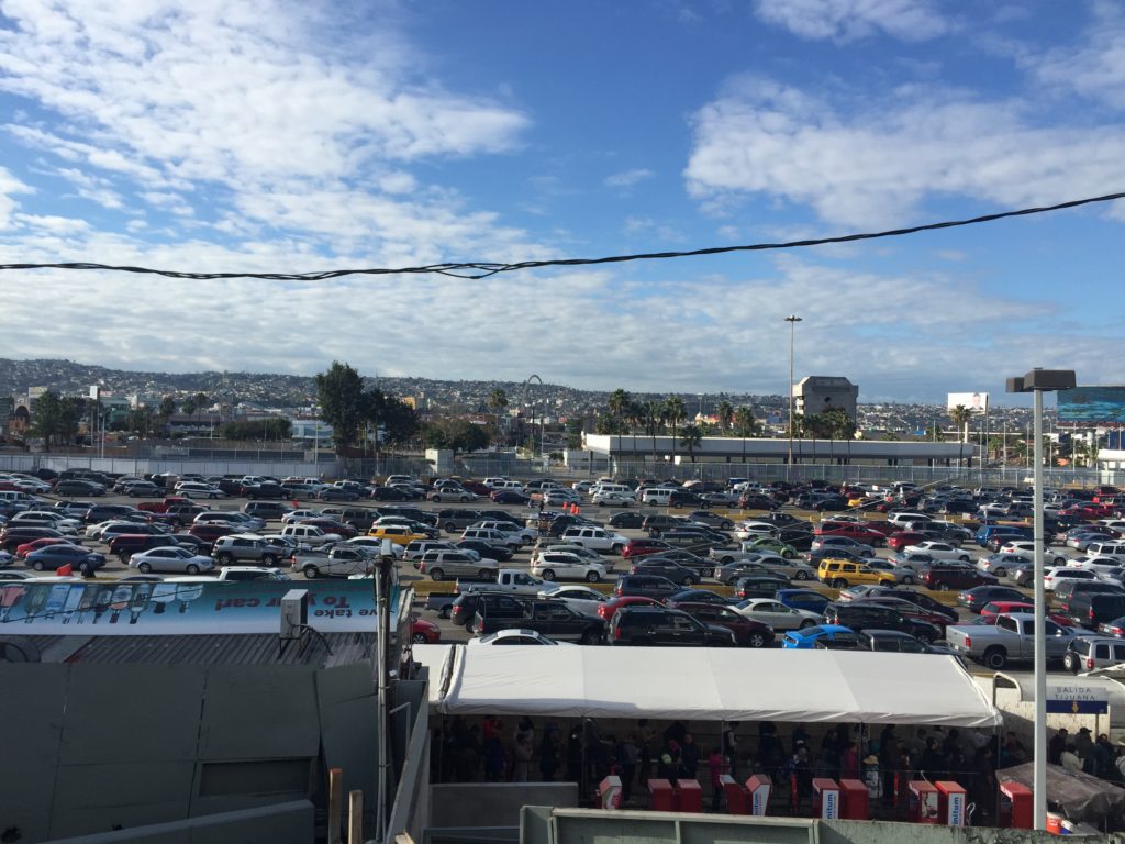 The car line to get back into the U.S. 