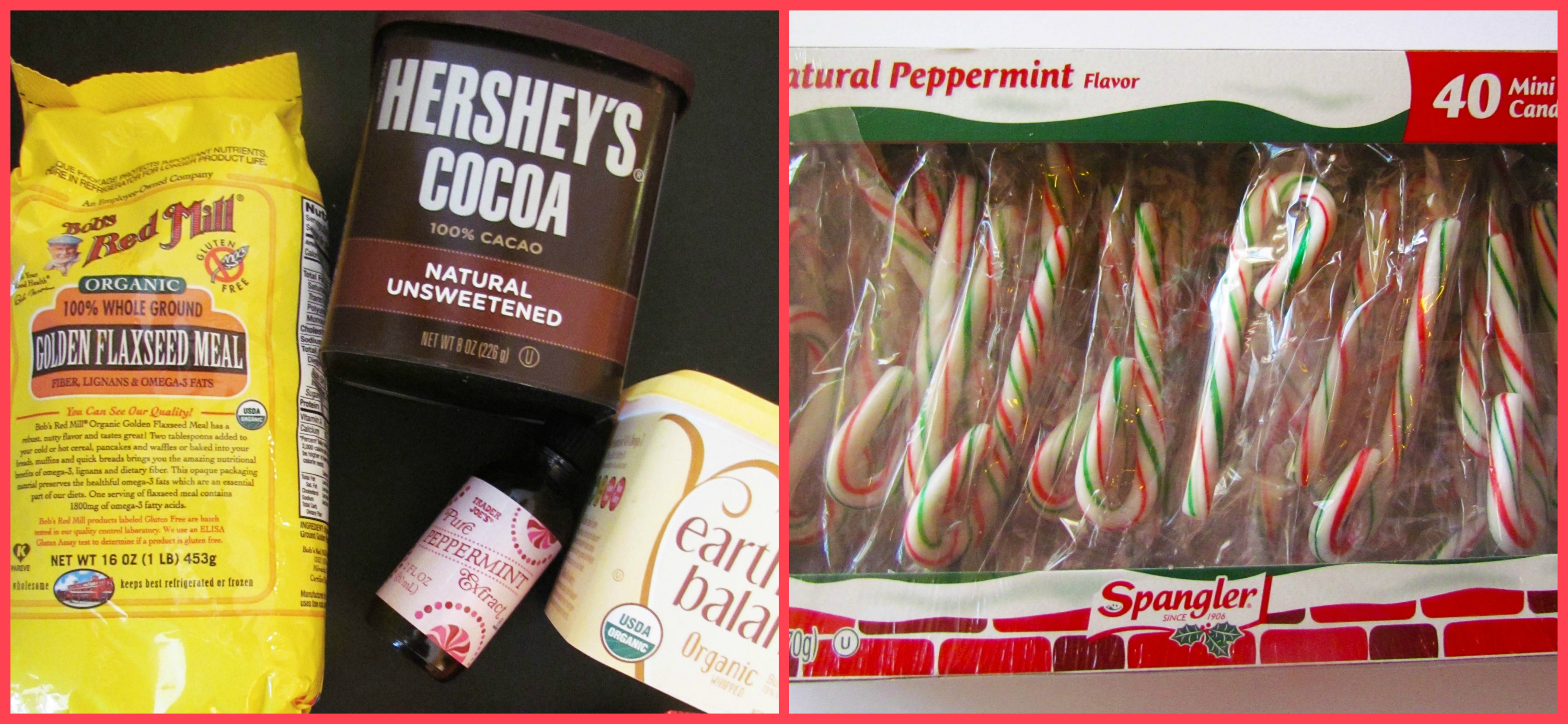 Peppermint Brownies - Ingredients Collage