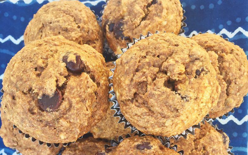 Chocolate Chip Banana Bread Muffins [vegan]