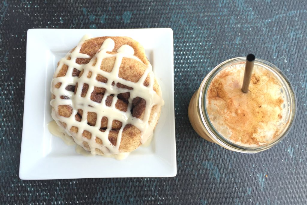 Cafe Topes-chai tea & cinnamon roll