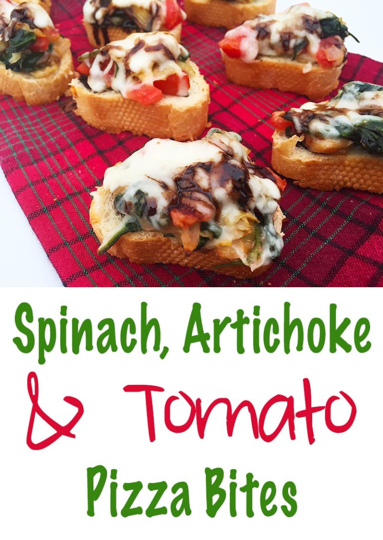 Tomato, Artichoke & Spinach Pizza Bites • Foodie Loves Fitness