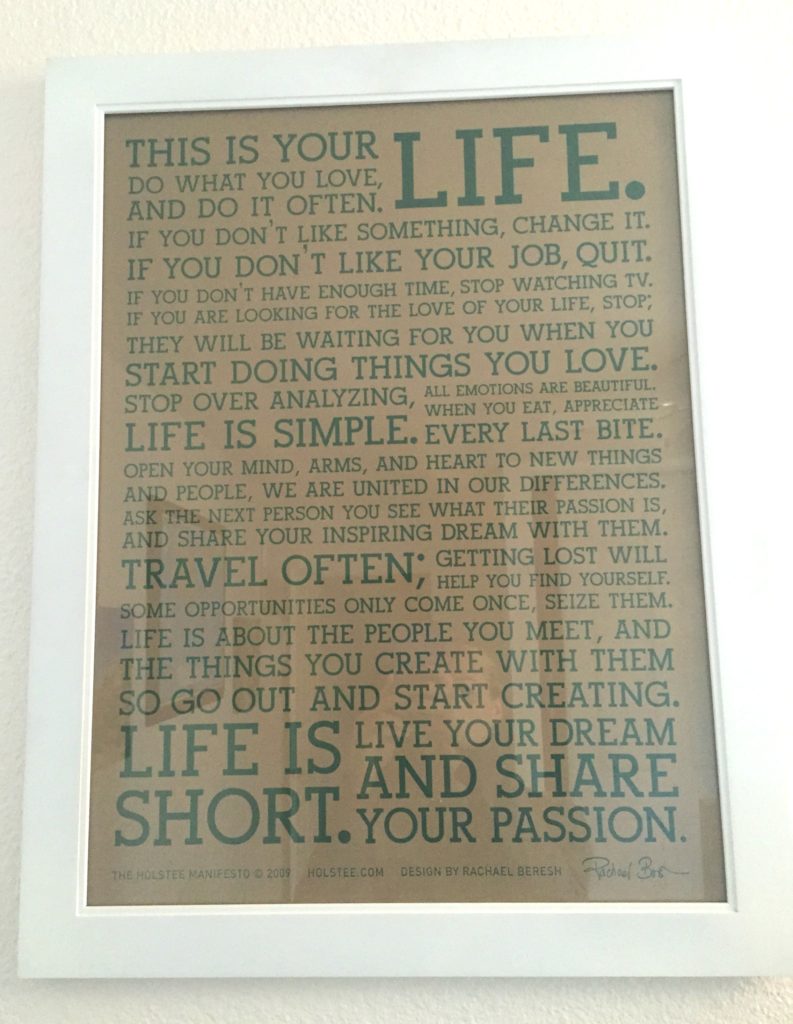 Workout Room-Holstee Manifesto